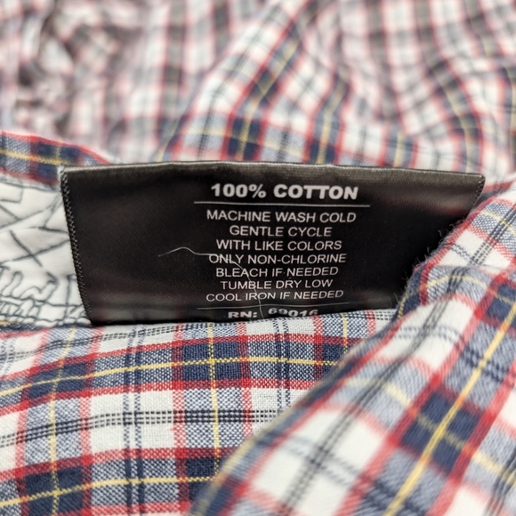 Mambo Australia Red Plaid Western Button Down Shirt - Medium - Picture 7 of 9